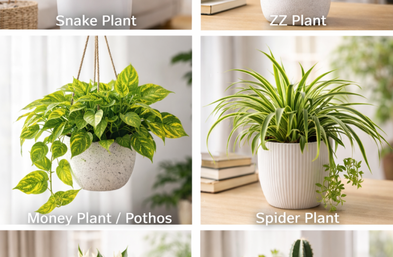 কম যত্নে বাঁচে এমন ইনডোর গাছ (Low-Maintenance Indoor Plants)